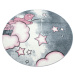 Dětský kusový koberec Kids 580 pink kruh - 160x160 (průměr) kruh cm Ayyildiz koberce