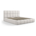Svetlosivá čalúnená dvojlôžková posteľ s úložným priestorom s roštom 160x200 cm Bellis – Micadon
