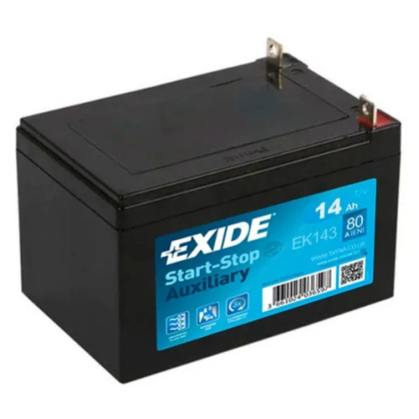 Exide Start-Stop Auxiliary AGM 12V , 14Ah , 80A , EK143