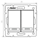 DOMO Dvojité tlačidlo - 1/0 + 1/0 Krémová