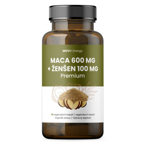 Maca 600 mg + Ženšen 100 mg MOVit Energy 90 kps.