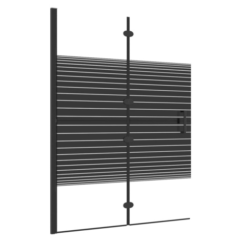 vidaXL Skladací sprchový kút ESG 100x140 cm čierny