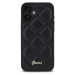 Guess PU Leather Quilted Zadný Kryt pre iPhone 16 Black