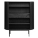 Čierna skrinka v dekore duba 125x110 cm Siena – Unique Furniture