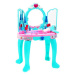 mamido Detský kozmetický stolík so svietiacim zrkadlom modrý