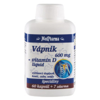 MEDPHARMA Vápnik 600 mg + vitamín D liquid 60 + 7 tabliet ZADARMO