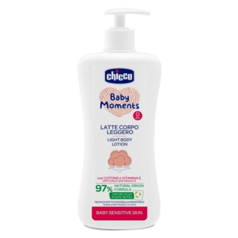 CHICCO Mlieko jemné telové s dávkovačom Sensitive 500 ml