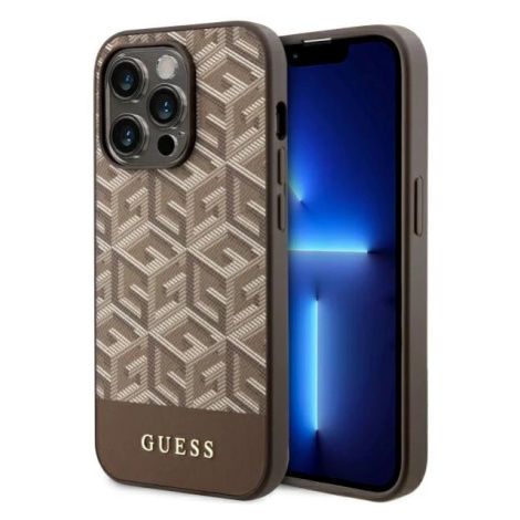 Kryt Guess iPhone 14 Pro Max 6.7" brown hard case GCube Stripes MagSafe (GUHMP14XHGCFSEW)