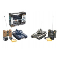 Tank RC 2ks 36cm + dobíjacia pack tanková bitka so zvukom so svetlom v krabici