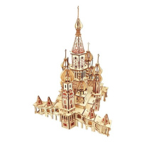 Woodcraft Drevené 3D puzzle Chrám Vasila Blaženého prírodný