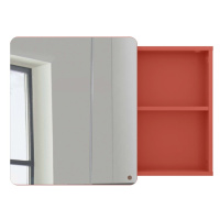 Červená závesná/so zrkadlom kúpeľňová skrinka 80x58 cm Color Bath – Tom Tailor
