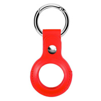 Devia puzdro Leather Key Ring pre Airtag - Red