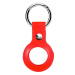 Devia puzdro Leather Key Ring pre Airtag - Red