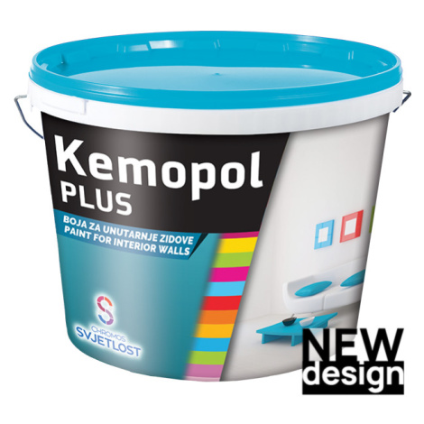 KEMOPOL PLUS - Vysoko krycia farba na steny biela 0,75 l