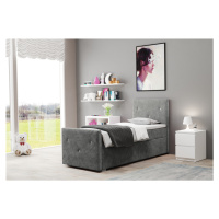 Expedo Čalúnená posteľ boxspring COLITA + topper, 90x200, riviera 91, pravá