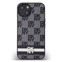 DKNY PU Leather Checkered Pattern and Stripe Apple iPhone 13 DKHCP13MPCPTSSK Black