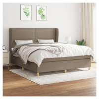 vidaXL Posteľný rám boxspring s matracom sivohned 180x200 cm látka