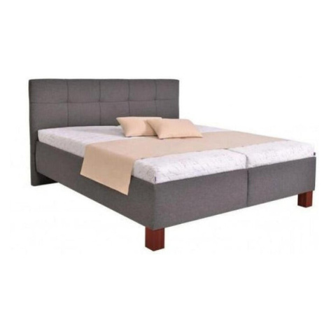 Čalúnená posteľ Mary 160x200, sivá, vrátane matraca