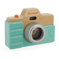 Detský drevený fotoaparát so zvukom a svetlom Janod od 1 roka
