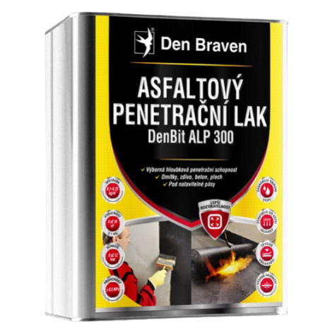 DENBIT ALP 300 - Asfaltový penetračný lak cierna 9 kg Den Braven