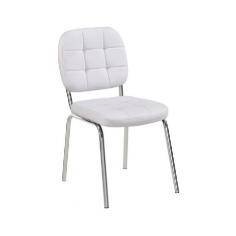Jedálenská stolička Emilia, biela ekokoža% Asko