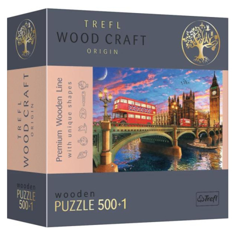 Trefl Drevené puzzle 501 - Westminsterský palác, Big Ben, Londýn