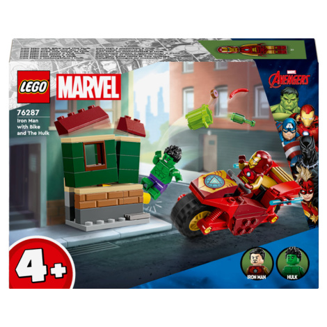 LEGO LEGO® Marvel Iron Man s motorkou a Hulk 76287