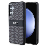 DKNY PC/TPU Repeat Pattern Tonal Stripe Zadný Kryt pre Samsung S24 Black