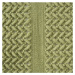 Zelená deka AKRYL1 s ažúrovým vzorom a strapcami 130x170 cm