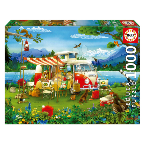 Puzzle Camping Holiday Educa 1000 dielov a Fix lepidlo
