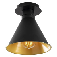 Stropné svietidlo v čiernej a zlatej farbe s kovovým tienidlom ø 20 cm Berceste – Opviq lights