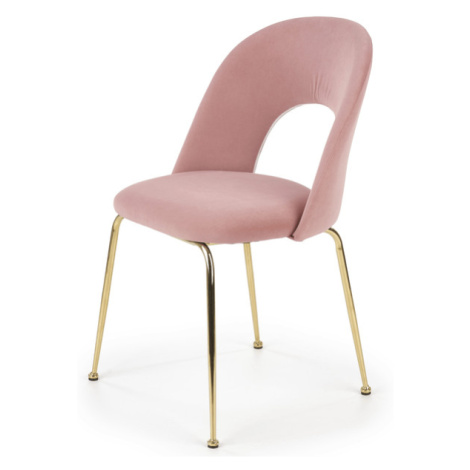 Sconto Jedálenská stolička SCK-385 ružová/zlatá Houseland