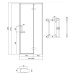 CERSANIT - Sprchové dvere LARGA chróm 100X195, pravé, číre sklo S932-117