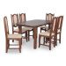 Jedálenský set Lindar - Stôl 150x80,6x stolička (orech/monako 2A)