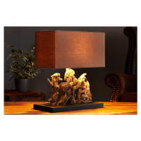 LuxD 17115 Stolná lampa z naplaveného dreva NATURE