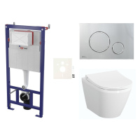 Cenově zvýhodněný závěsný WC set SAT do lehkých stěn / předstěnová + WC VitrA Integra SIKOSSINTR