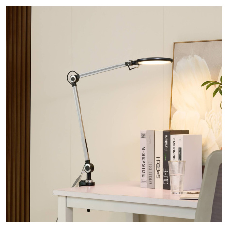 Lindby LED svietidlo Nyxaris, sivé, kov, CCT, 52 cm