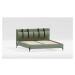 Zelená čalúnená dvojlôžková posteľ s roštom 160x200 cm Tulsa – Ropez