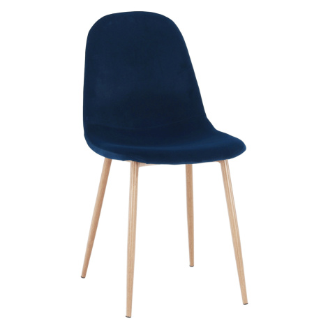 KONDELA Lega jedálenská stolička modrá (Velvet) / buk Tempo Kondela