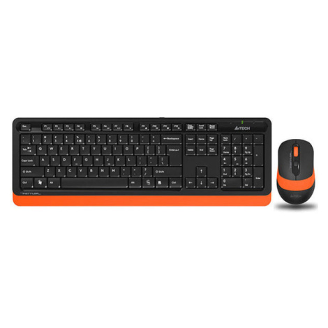 A4tech set bezdrôtovej klávesnice a myši, čierna/oranžová