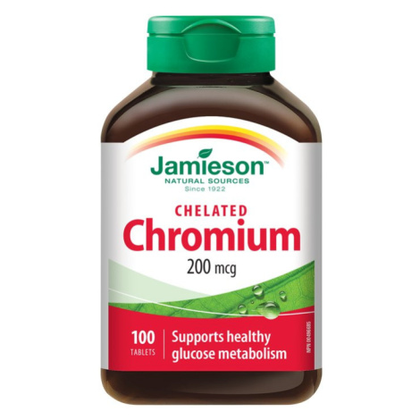 JAMIESON Chromium chelated 200 mcg v chelátovej forme 100 tabliet