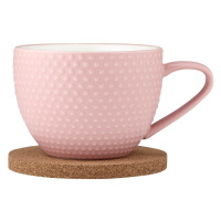 Ružový porcelánový hrnček s tanierikom 350 ml Abode – Ladelle