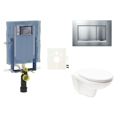 Cenovo zvýhodnený závesný WC set Geberit do ľahkých stien / predstenová montáž + WC Vitra Normus