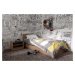 NABBI Boran 90 jednolôžková posteľ s roštom a úložným priestorom dub artisan / sivá
