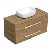 Kúpeľňová skrinka s krytom SAT Cube Way 100x71x46 cm dub Hickory CUBE461003DHSAT45