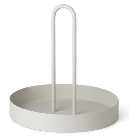 Ferm LIVING Podnos Grib, sivý, Ø 28 cm, železo