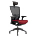 Ergonomická kancelárska stolička OfficePro Merens Farba: červená, Opierka hlavy: s opierkou