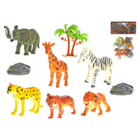 Zvieratká safari 10cm 6ks s doplnkami v sáčku