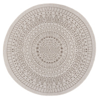 Kusový koberec Twin-Wendeteppiche 105475 Linen kruh – na ven i na doma - 200x200 (průměr) kruh c