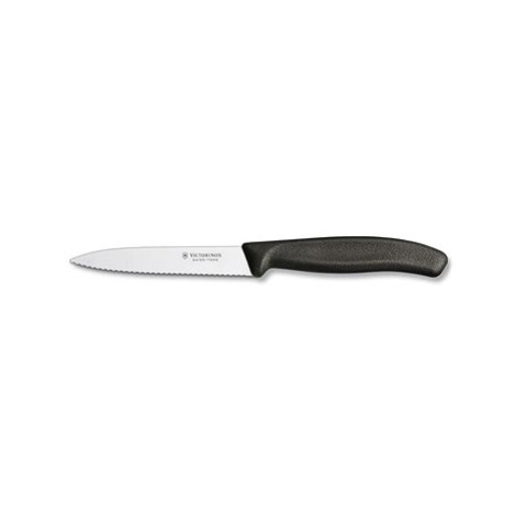Victorinox nôž na zeleninu s vlnitým ostrím 10 cm černý